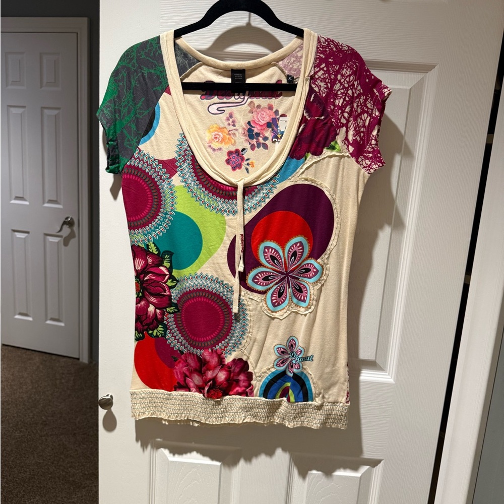 Desigual Multicolor Floral Blouse